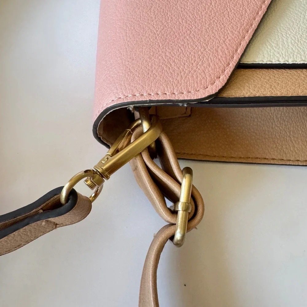 Colorblock Convertible Crossbody Bag‎ Purse Fashion Shoulder Flap Handbag